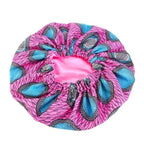 New Stunning Extra Large Satin Lined Bonnet Women Big Size Beauty Print Satin Silk Bonnet Sleep Night Cap Head Cover Bonnet Hat