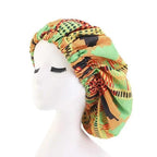 New Stunning Extra Large Satin Lined Bonnet Women Big Size Beauty Print Satin Silk Bonnet Sleep Night Cap Head Cover Bonnet Hat